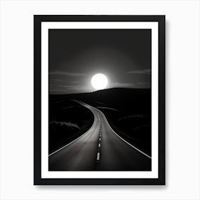 Road At Night Art Print