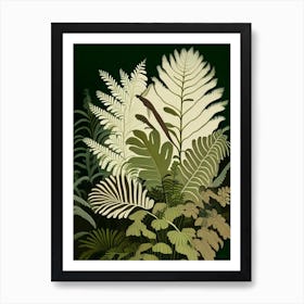 Buttonquail Fern Rousseau Inspired Art Print