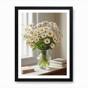 Daisies In A Vase 4 Art Print