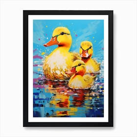 Ducklings Colour Pop 8 Art Print