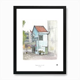 Tiny house 02 Saigon Vietnam Watercolor Illustration Art Print