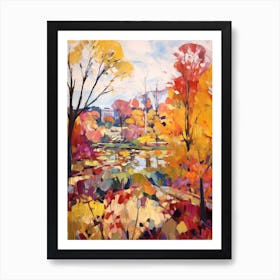 Autumn Gardens Painting Royal Botanic Gardens Melbourne 8 Art Print