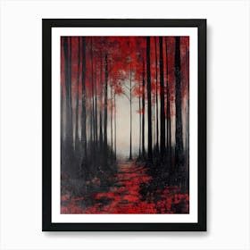 Red Forest 1 Art Print