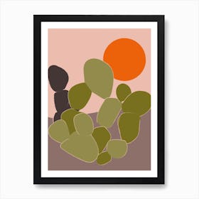 Desert Cactus I Art Print