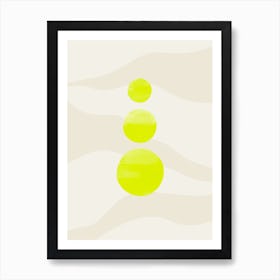 Planet Line Up Neon Art Print