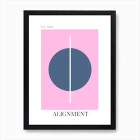 9 Alignment - light pink Art Print