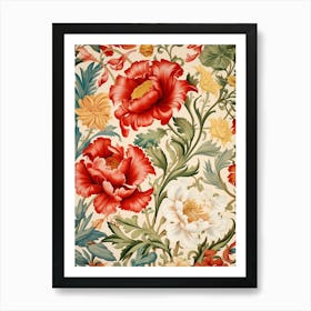 Floral Wallpaper 145 Art Print