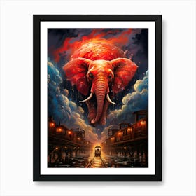Elephant In The Sky 1 Art Print