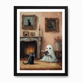 Ghost And Cat Poster