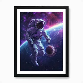 Astronaut In Space 6 Art Print