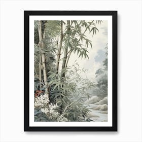 Vintage Jungle Botanical Illustration Bamboo 6 Art Print