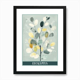 Eucalyptus Tree Illustration Flat 7 Poster Art Print