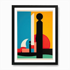 Copacabana Beach, Brazil, Bold Outlines 1 Art Print