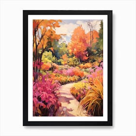 Autumn Gardens Painting Naples Botanical Garden Usa 2 Art Print