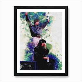 Smudge Liam And Noel Gallagher Live Concert Oasis At Balloch Country Partk 1996 Art Print