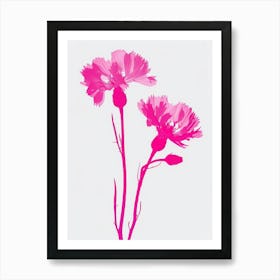 Hot Pink Cornflower Art Print