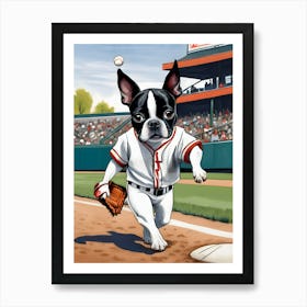 Boston Terrier-Reimagined 11 Art Print