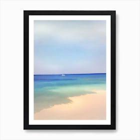 Cala Macarella Beach, Menorca, Spain Watercolour Art Print