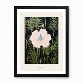 Flower Illustration Love In A Mist Nigella 4 Poster Art Print