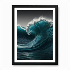 Wave Breaking In The Ocean Art Print