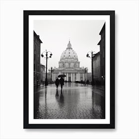 Rome, Italy,  Black And White Analogue Photography  3 Art Print