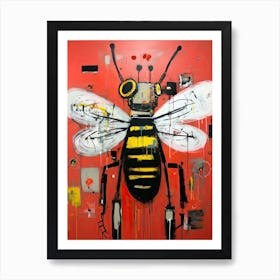 Urban Buzz: Bee Robot Art Print