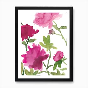 Garden Peonies Part 3 Art Print