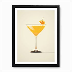 Mid Century Modern Sidecar Floral Infusion Cocktail 7 Art Print