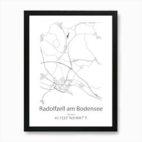 Radolfzell Am Bodensee,Germany Minimalist Map Art Print