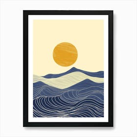 Ocean Waves Canvas Print Art Print