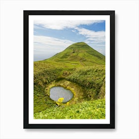 Crater lake on São Jorge Affiche