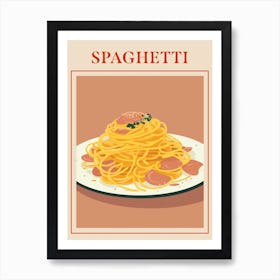 Spaghetti Carbonara Italian Pasta Poster Art Print