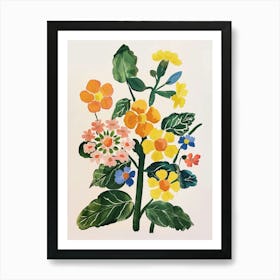 Painted Florals Lantana 2 Art Print