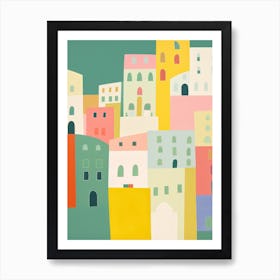 Sorrento, Italy Colourful View 2 Art Print