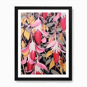 Fuchsia 2 Flower Painting Art Print