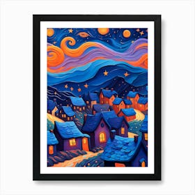 Mystical Village Art Print