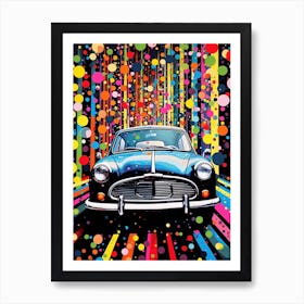 Classic Cars Dots 1 Art Print