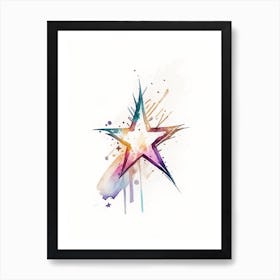 Star Symbol Minimal Watercolour Art Print