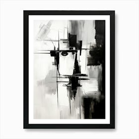 Melancholy Abstract Black And White 2 Art Print