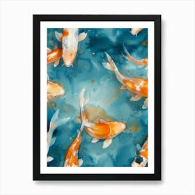 Watercolor Koi 13 Art Print