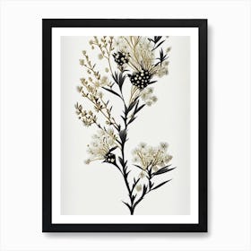 Joshua Tree Pattern Gold And Black (4) Art Print