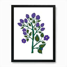 Berry Tree Art Print