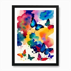 Colorful Butterflies 179 Art Print