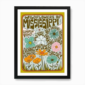 Mississippi Wildflowers Art Print