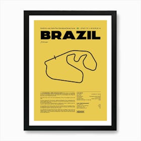 F1 Race Track Brazil Formula 1 Racing Track F1 Merch Formula One F1 Poster Formula 1 Poster F1 Art Print