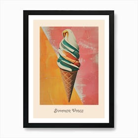 Summer Vibes Ice Cream Poster 2 Art Print