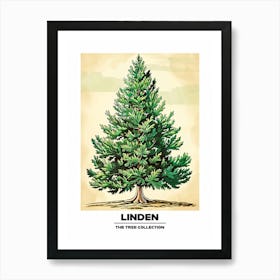 Linden Tree Storybook Illustration 1 Poster Art Print