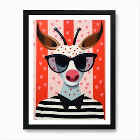 Little Deer 3 Wearing Sunglasses Art Print
