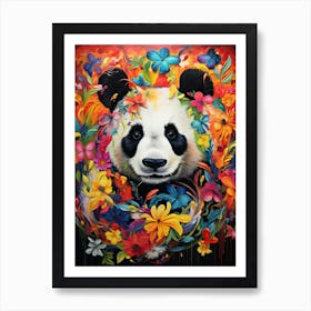 Panda Art In Mural Art Style 2 Art Print