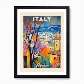 Arezzo Italy 1 Fauvist Painting  Travel Poster Art Print